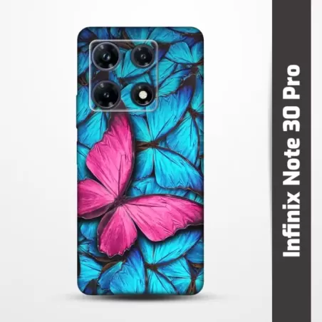 Pružný obal na Infinix Note 30 Pro s motivem Modří motýli