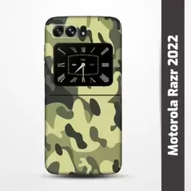 Pružný obal na Motorola Razr 2022 s motivem Maskáč