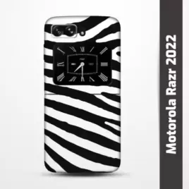 Pružný obal na Motorola Razr 2022 s motivem Zebra