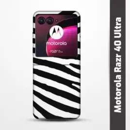Pružný obal na Motorola Razr 40 Ultra s motivem Zebra