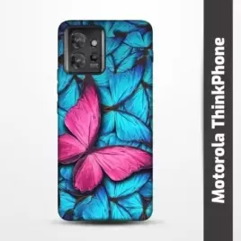 Pružný obal na Motorola ThinkPhone s motivem Modří motýli