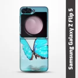Pružný obal na Samsung Galaxy Z Flip 5 s motivem Motýli