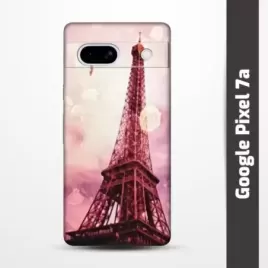 Pružný obal na Google Pixel 7a s motivem Paris