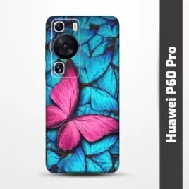 Pružný obal na Huawei P60 Pro s motivem Modří motýli