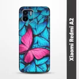 Pružný obal na Xiaomi Redmi A2 s motivem Modří motýli