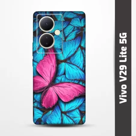 Pružný obal na Vivo V29 Lite 5G s motivem Modří motýli