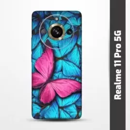 Pružný obal na Realme 11 Pro 5G s motivem Modří motýli