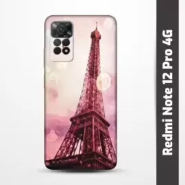 Pružný obal na Redmi Note 12 Pro 4G s motivem Paris
