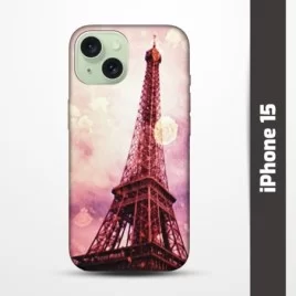 Pružný obal na iPhone 15 s motivem Paris