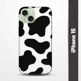 Pružný obal na iPhone 15 s motivem Cow
