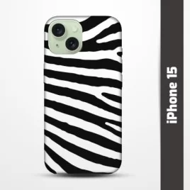 Pružný obal na iPhone 15 s motivem Zebra