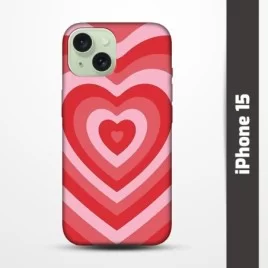 Pružný obal na iPhone 15 s motivem Srdce