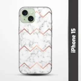 Pružný obal na iPhone 15 s motivem Bílý mramor