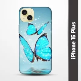 Pružný obal na iPhone 15 Plus s motivem Motýli