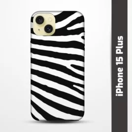Pružný obal na iPhone 15 Plus s motivem Zebra