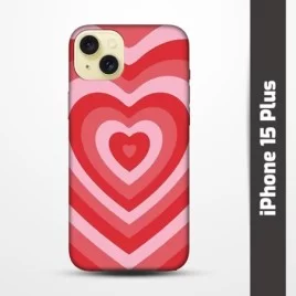 Pružný obal na iPhone 15 Plus s motivem Srdce