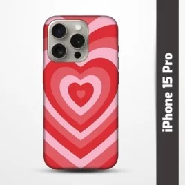 Pružný obal na iPhone 15 Pro s motivem Srdce