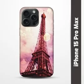 Pružný obal na iPhone 15 Pro Max s motivem Paris