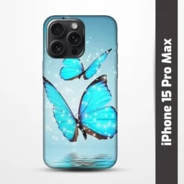 Pružný obal na iPhone 15 Pro Max s motivem Motýli