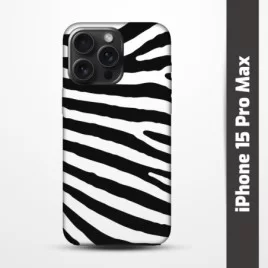 Pružný obal na iPhone 15 Pro Max s motivem Zebra