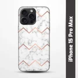 Pružný obal na iPhone 15 Pro Max s motivem Bílý mramor