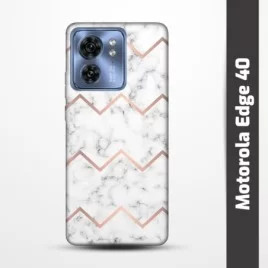 Pružný obal na Motorola Edge 40 s motivem Bílý mramor