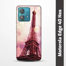 Pružný obal na Motorola Edge 40 Neo s motivem Paris