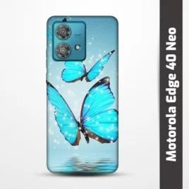 Pružný obal na Motorola Edge 40 Neo s motivem Motýli