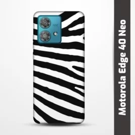 Pružný obal na Motorola Edge 40 Neo s motivem Zebra