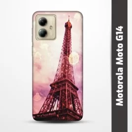 Pružný obal na Motorola Moto G14 s motivem Paris