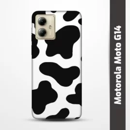 Pružný obal na Motorola Moto G14 s motivem Cow