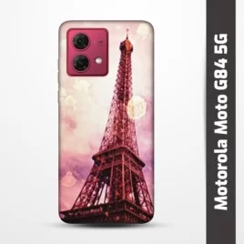 Pružný obal na Motorola Moto G84 5G s motivem Paris