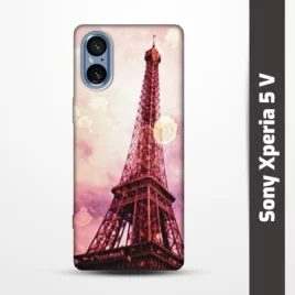 Pružný obal na Sony Xperia 5 V s motivem Paris