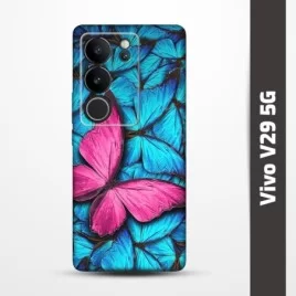 Pružný obal na Vivo V29 5G s motivem Modří motýli