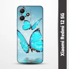 Pružný obal na Xiaomi Redmi 12 5G s motivem Motýli