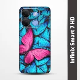 Pružný obal na Infinix Smart 7 HD s motivem Modří motýli