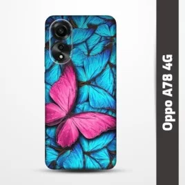 Pružný obal na Oppo A78 4G s motivem Modří motýli