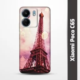 Pružný obal na Xiaomi Poco C65 s motivem Paris
