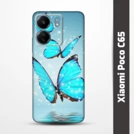 Pružný obal na Xiaomi Poco C65 s motivem Motýli