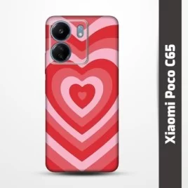 Pružný obal na Xiaomi Poco C65 s motivem Srdce
