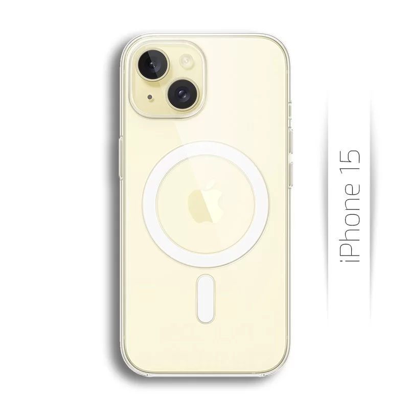 Silikonový průhledný obal s podporou Magsafe pro iPhone 15