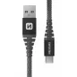 DATOVÝ KABEL SWISSTEN KEVLAR USB / USB-C 1,5 M ANTRACIT