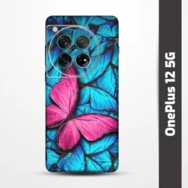 Pružný obal na OnePlus 12 5G s motivem Modří motýli