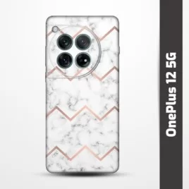 Pružný obal na OnePlus 12 5G s motivem Bílý mramor