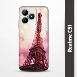 Pružný obal na Realme C51 s motivem Paris
