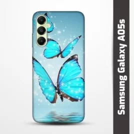 Pružný obal na Samsung Galaxy A05s s motivem Motýli