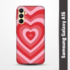 Pružný obal na Samsung Galaxy A15 s motivem Srdce