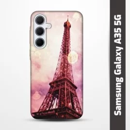 Pružný obal na Samsung Galaxy A35 5G s motivem Paris