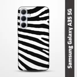 Pružný obal na Samsung Galaxy A35 5G s motivem Zebra