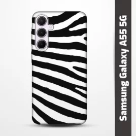 Pružný obal na Samsung Galaxy A55 5G s motivem Zebra